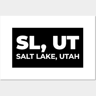 SL UT Salt Lake City Utah Funny Posters and Art